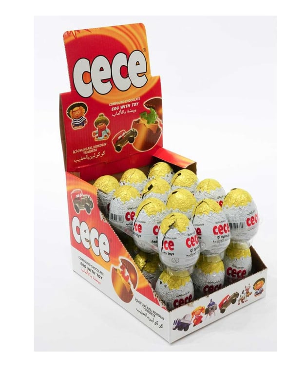 Cece Surprise Egg Chocolate with Toy - 24 Count Retail Pack - Aladdin Business
