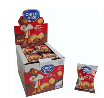 Chico Miko Mini Chocolate Cream Filled Cookies - 24 - Pack Convenient Snack Treats - Aladdin Business