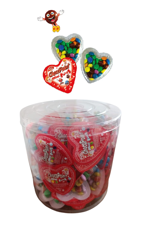 Choco Point Heart Shaped Chocolate Dragees - 90 Count Turkish Candy Treats - Aladdin Business