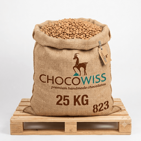 Chocowiss Premium Milk Chocolate Callets 823 34.5%- 25kg - Aladdin Business
