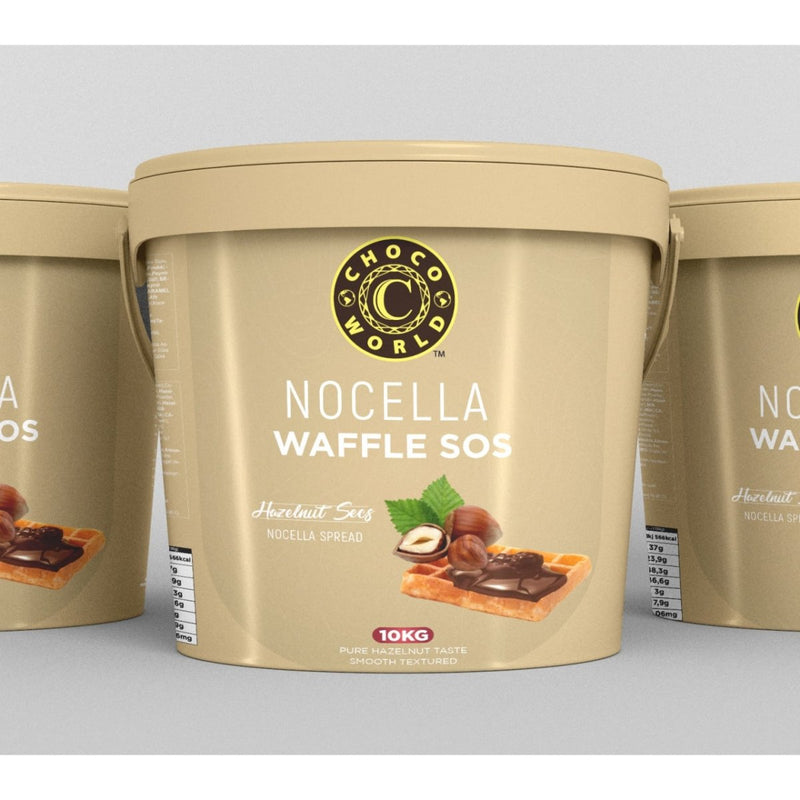 Chocoworld Nocella Hazelnut Chocolate Waffle & Pancake Sauce - 1kg - Aladdin Business