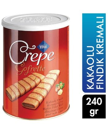 Cizmeci Time Crispy Cocoa Hazelnut Cream Wafers, Authentic Turkish Snack 240g - Aladdin Business