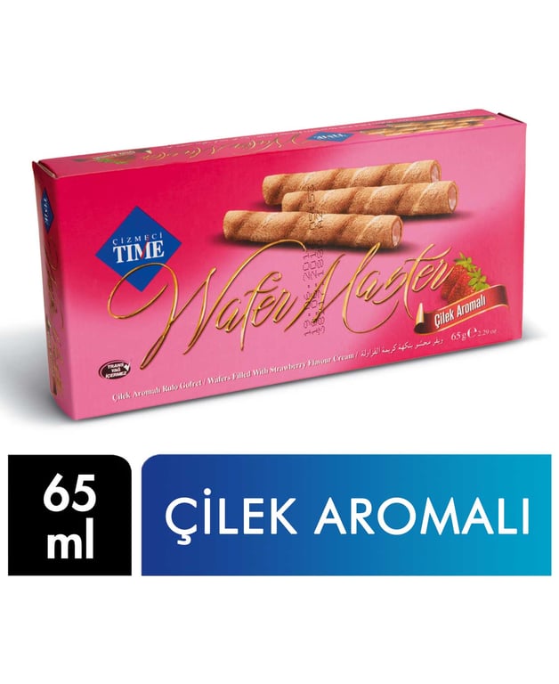 Cizmeci Time Strawberry Flavored Crispy Wafer Cookie, 65g - Aladdin Business