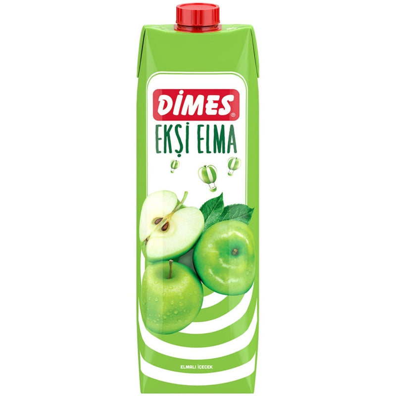 Dimes Crisp Sour Apple Drink, Authentic Turkish Taste, 1 Liter - Aladdin Business