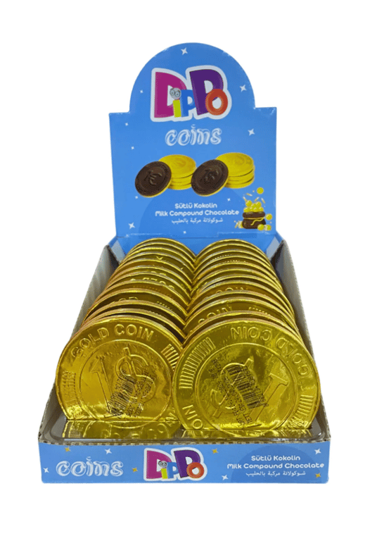 Dippo Medallion Milk Chocolate Coins - Individually Wrapped 18g Turkish Delights - Aladdin Business