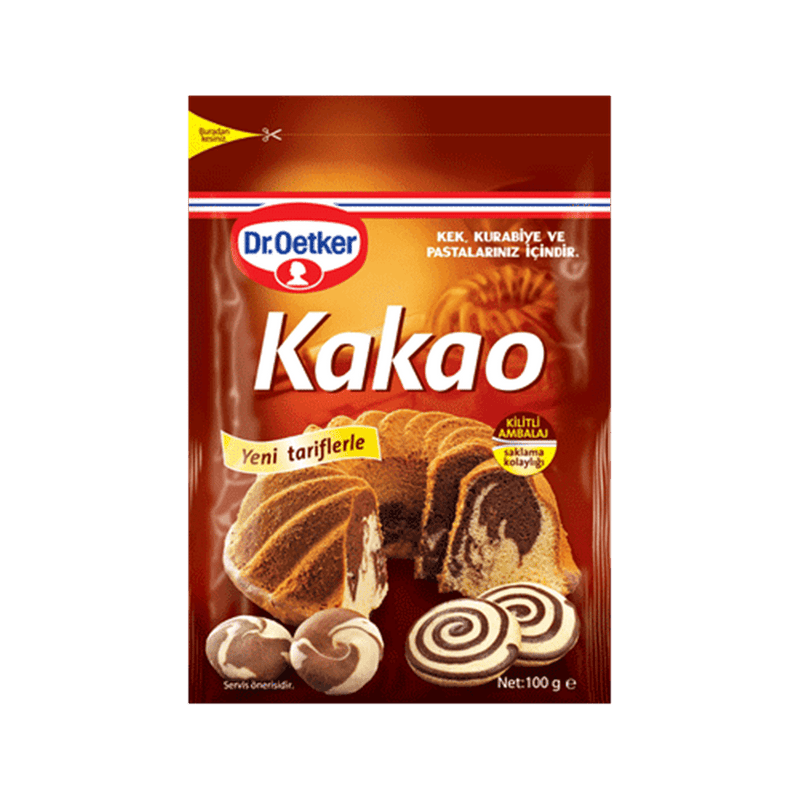 Dr. Oetker Premium Pure Cocoa Powder, Resealable 100g Bag - Aladdin Business