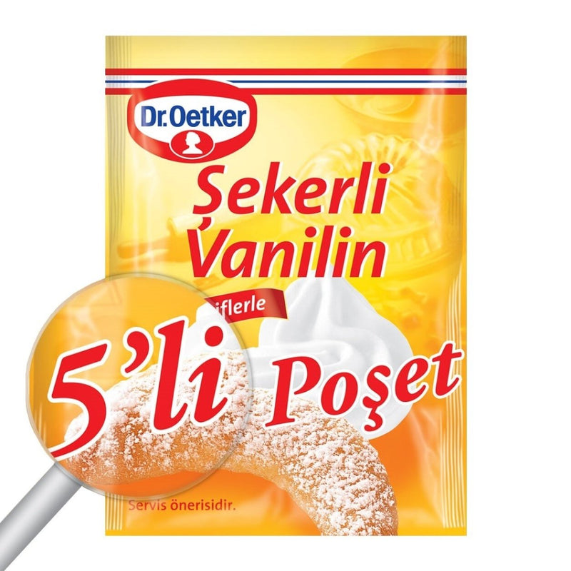 Dr. Oetker Vanilla Sugar Baking Sachets 5x5g - Premium Flavoring - Aladdin Business