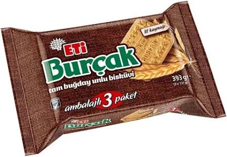 Eti Burcak Whole Wheat Digestive Biscuits 3 - Pack, 393g - Aladdin Business