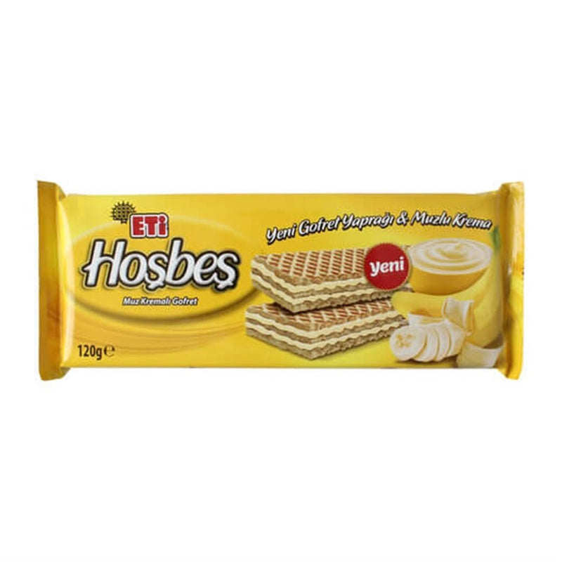 Eti Hosbes Banana Cream Wafers, 20 - Pack (120g Each) - Aladdin Business