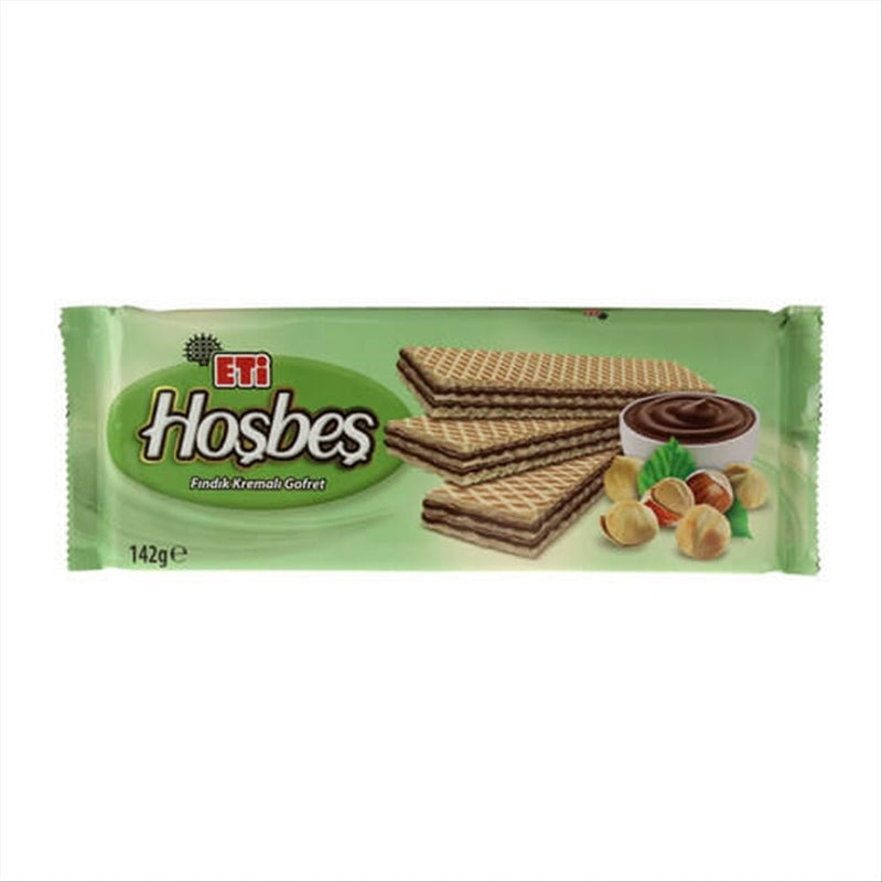 Eti Hosbes Hazelnut Cream Wafer | Crispy Turkish Snack 142g - Aladdin Business