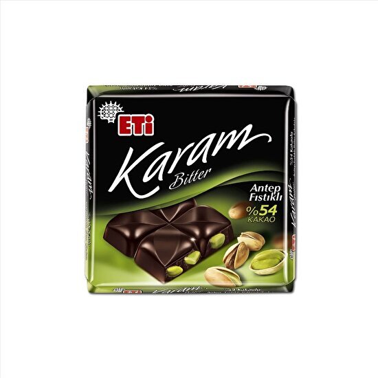 Eti Karam 54% Dark Chocolate Bar with Antep Pistachios 60g - Aladdin Business