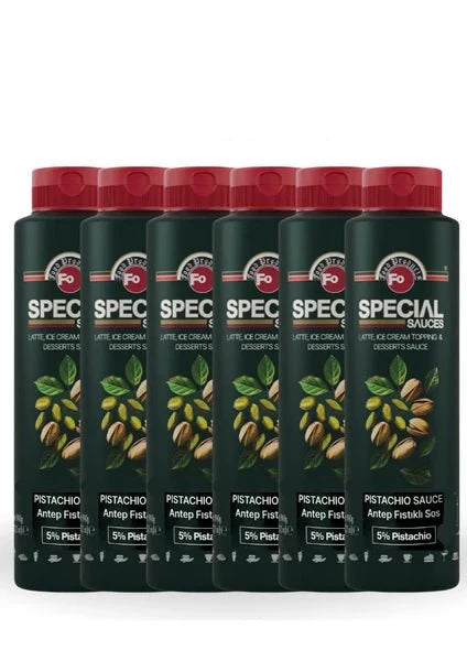 FO Antep Pistachio Topping Sauce - Gourmet Dessert Drizzle & Chocolate Filling (940g)