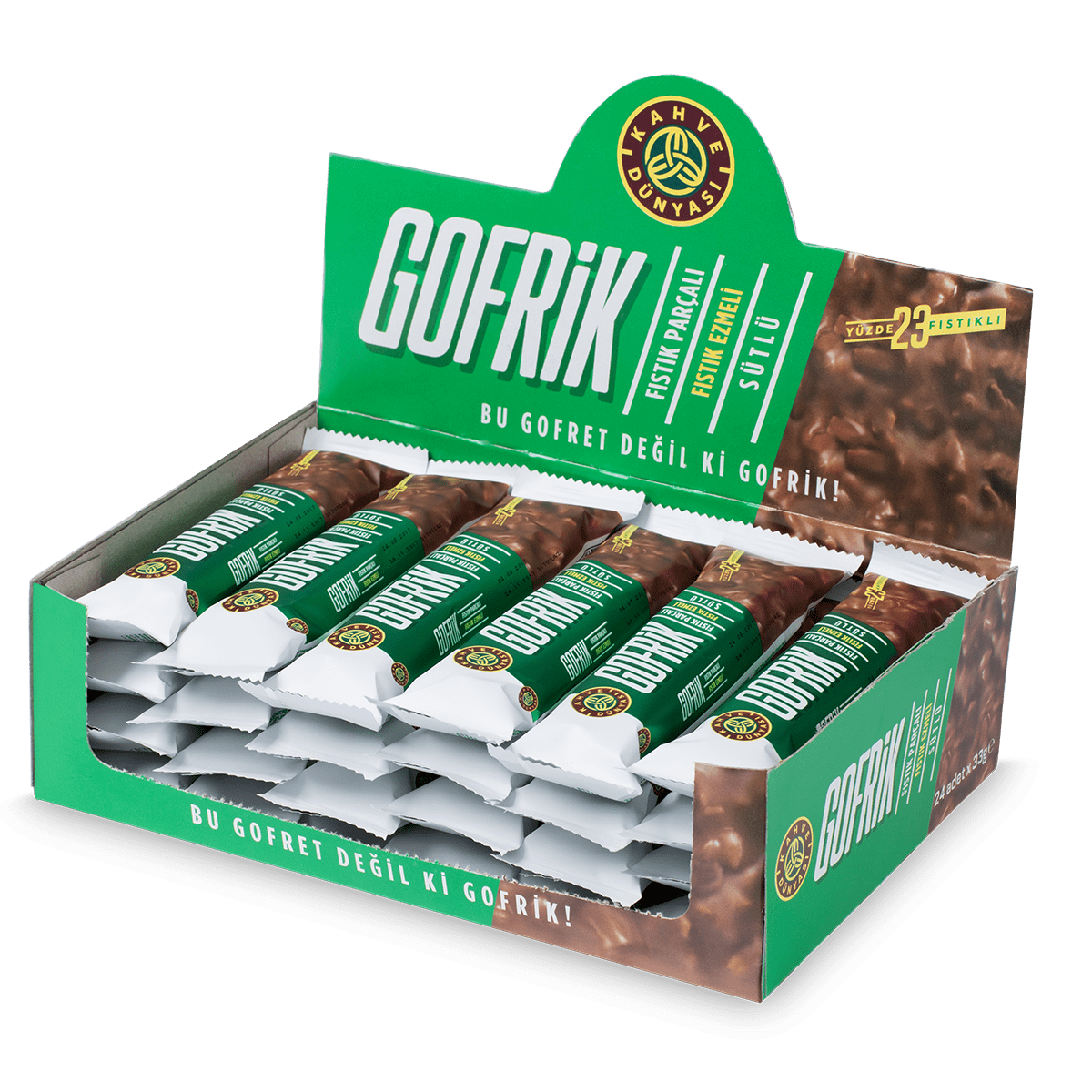 Chocolate Bar with Antep Pistachios - 1 Pallet, 112 Boxes