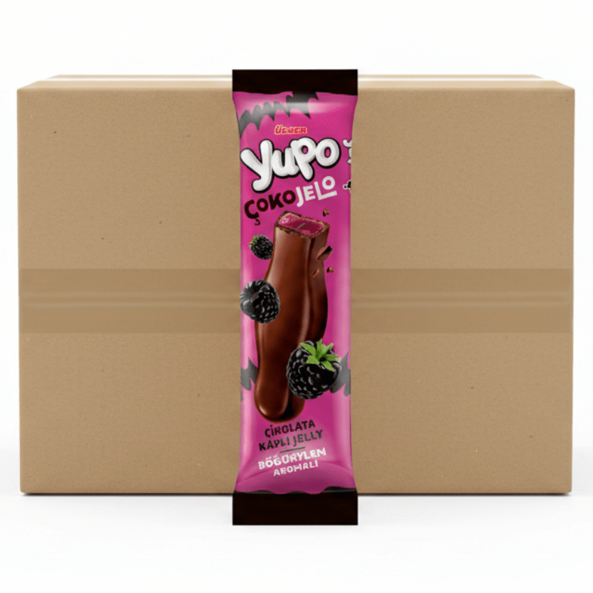 Gourmet Blackberry Chocolate Jelly Candy - 1 Case - 108 Packs x 20g Each - Aladdin Business