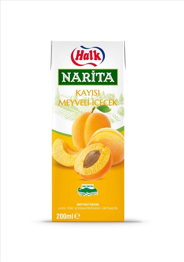 HALK NARITA Apricot Fruit Drink - Refreshing 27 - Pack, 200ml Each - Aladdin Business
