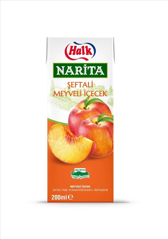 Halk Narita Peach Fruit Drink | 27 - Count 200ml Bottles - Aladdin Business