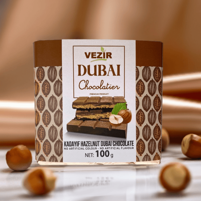 Hazelnut Praline Dubai Chocolate Bar - Crispy & Nutty Delight - Aladdin Business