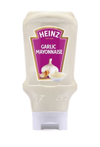 Heinz Garlic Mayonnaise Squeeze Bottle 400g - Premium Creamy Mayo - Aladdin Business