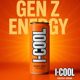 I - COOL Peach Energy Drink - Refreshing 250ml Can - Aladdin Business