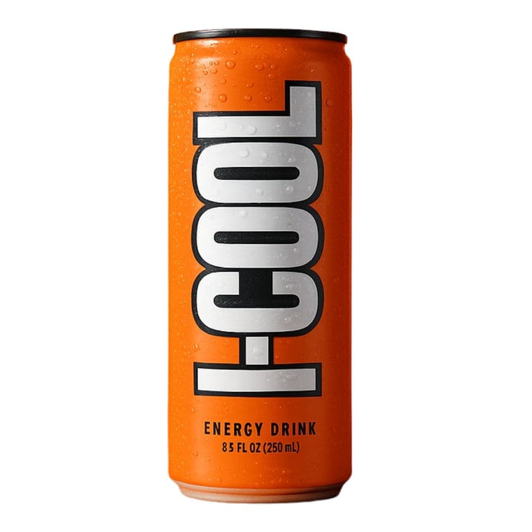 I - COOL Peach Energy Drink - Refreshing 250ml Can - Aladdin Business