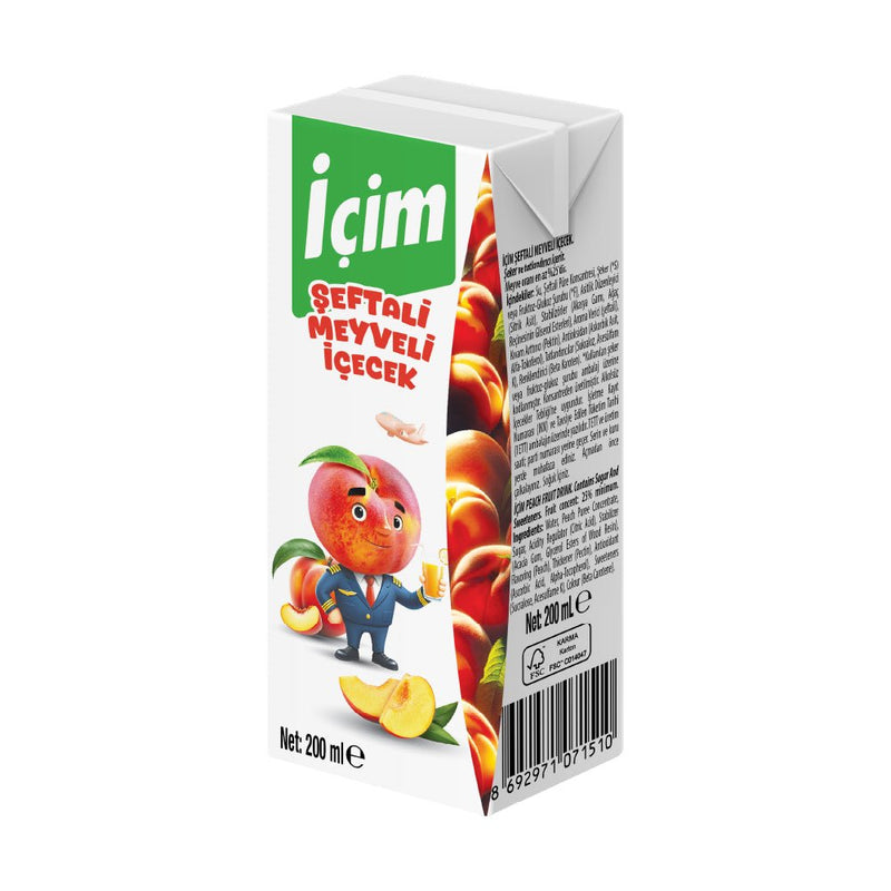 Icim Turkish Peach Nectar 200ml Drinks - 27 Pack - Aladdin Business