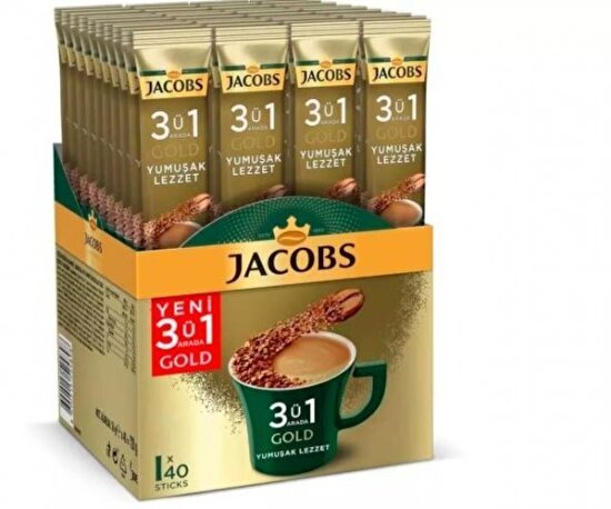 Jacobs Smooth 3 - in - 1 Instant Coffee Sachets, 40 Count - Aladdin Business