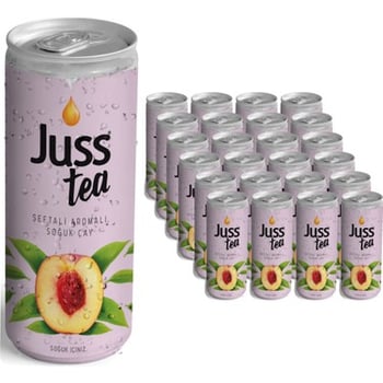 Juss Peach Cold Tea Drink 250ml - 24 Pack Case - Refreshing Beverage - Aladdin Business