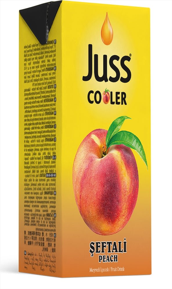 Juss Refreshing Peach Fruit Drink, 200ml Bottles - 27 - Pack - Aladdin Business
