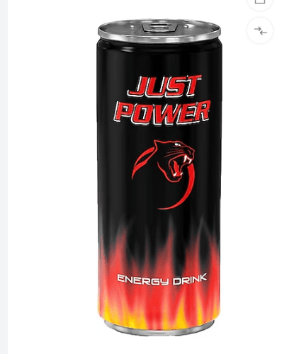 Just Power Energy Drink 500ml Cans - 24 - Count Case for Retail - Aladdin Business