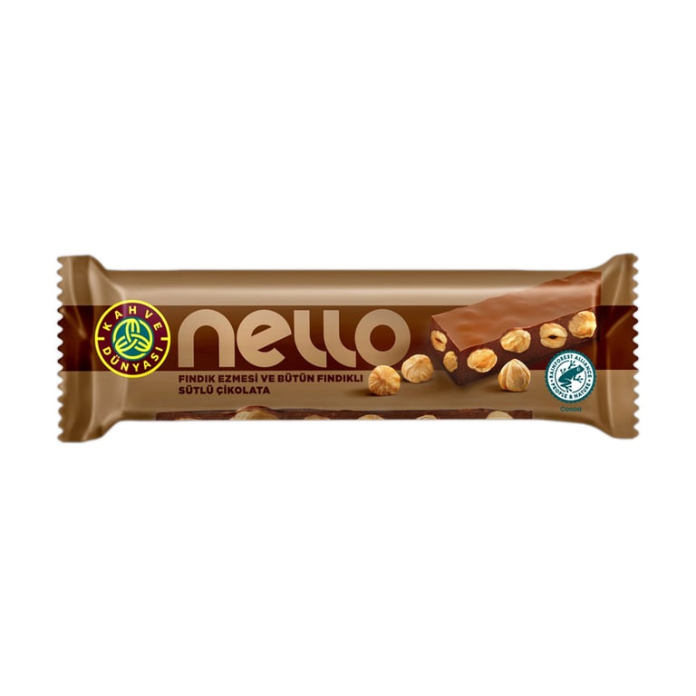 Kahve Dunyasi Nello Hazelnut Spread & Chocolate Bar 33g - Gourmet Turkish Treat - Aladdin Business
