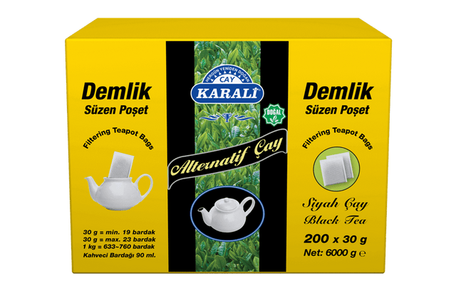 Karali Turkish Black Tea Teapot Bags - 200 Count (30g Each) - Aladdin Business