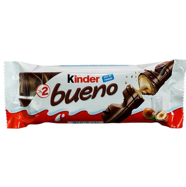 Kinder Bueno Chocolate Bar 43g - Crisp Wafer & Hazelnut Cream - Aladdin Business