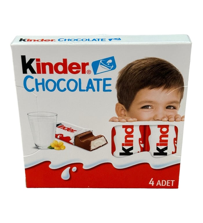 Kinder Milk Chocolate Bars with Creamy Filling, 4 - Pack, 50g - Aladdin Business