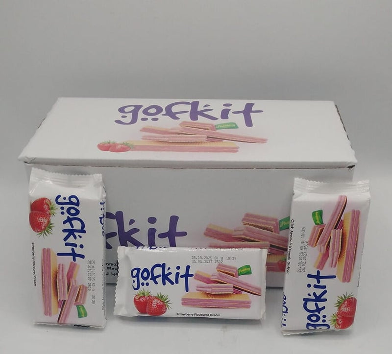 Lark Strawberry Cream Wafers - 24 Count 60g Packs - Aladdin Business
