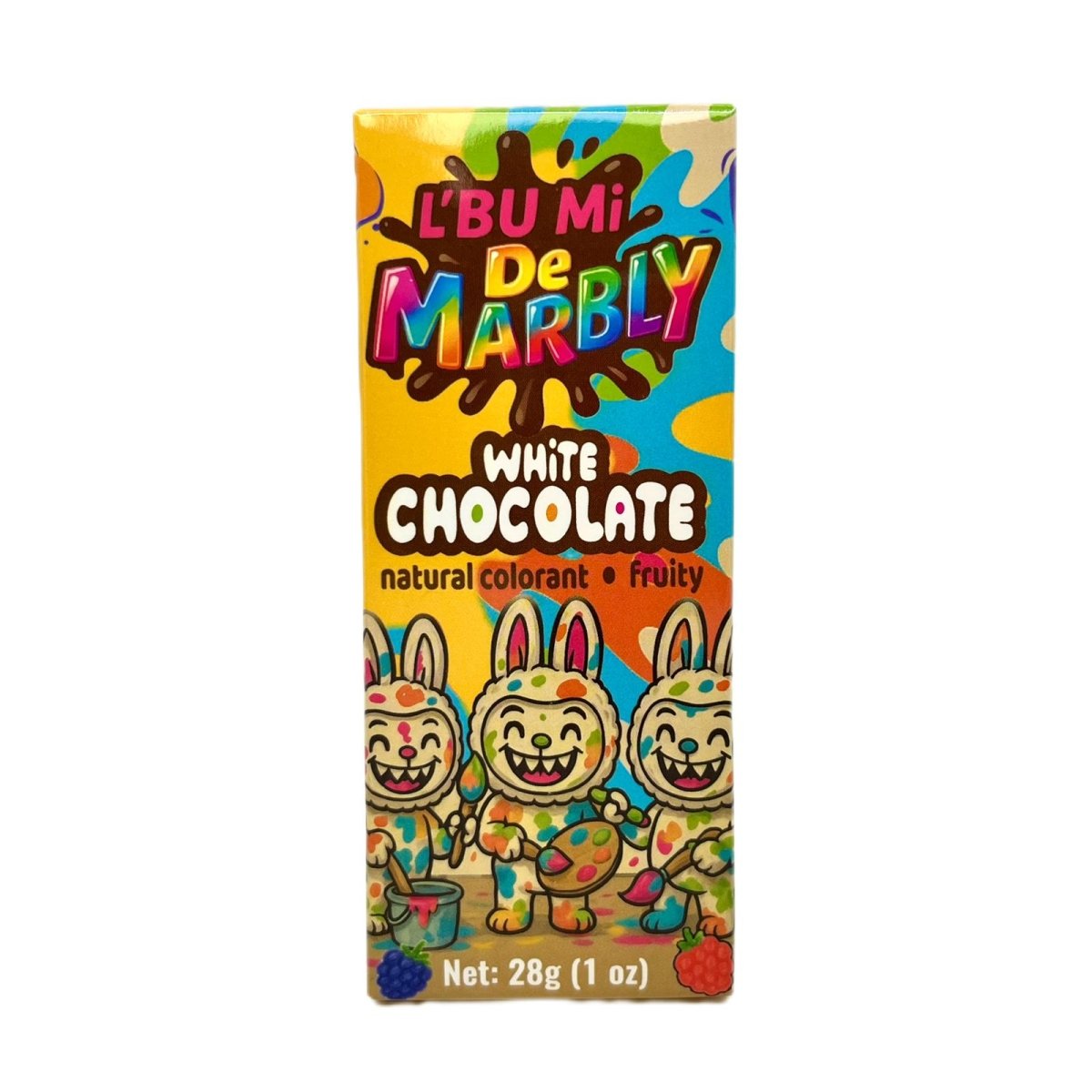 L'bumi من Marbly Mystery-Fill White Chocolate Bunny - 96 قطعة × 28 جرام