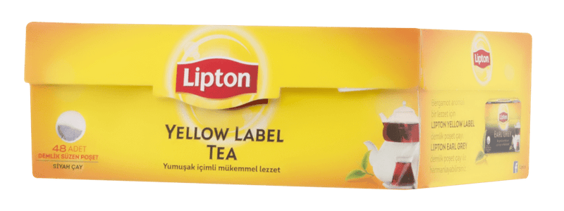 Lipton Yellow Label Black Tea Bags | 48 Count Teapot Style - Aladdin Business