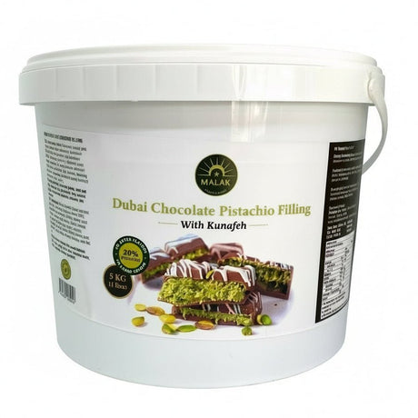 Malak Dubai Chocolate Pistachio Filling with Kunafeh - 20% Pistachio - Aladdin Business