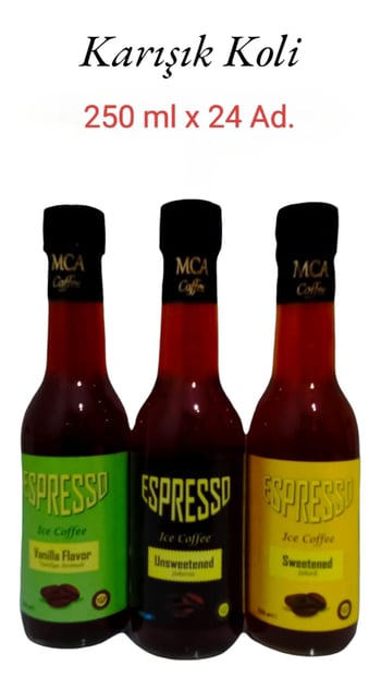 MCA Iced Espresso Coffee Variety Pack - Sugar - Free, Sweetened, Vanilla Flavors 250ml Cans - Aladdin Business