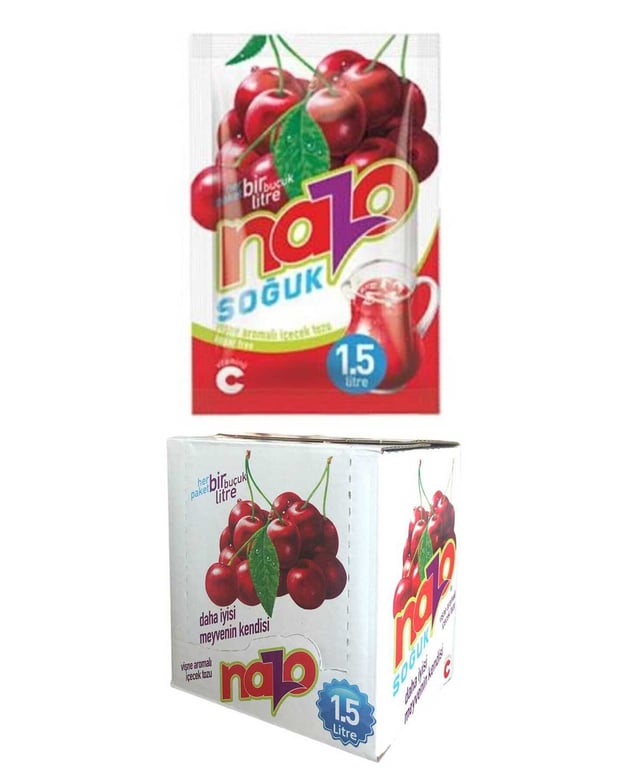 Nazo Cherry Flavored Powder Drink Mix - 24 Count Instant Beverage Sachets - Aladdin Business