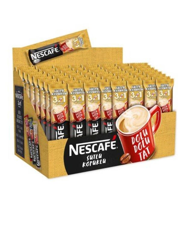 Nescafe 3 - in - 1 Frothy Milky Instant Coffee Sticks - 72 Count Pack - Aladdin Business