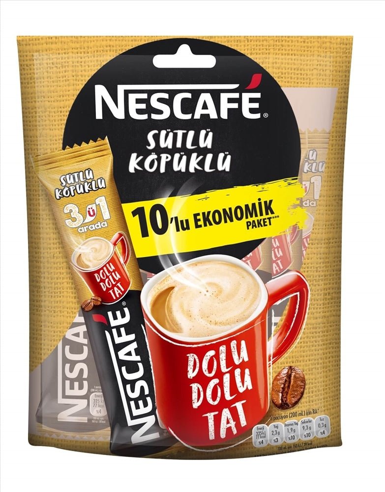 NESCAFÉ 3in1 Foamy Latte Instant Coffee Mix, 10 - Count - Aladdin Business