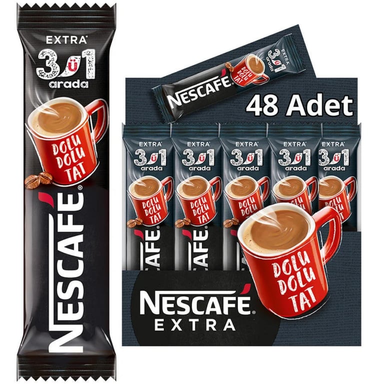 Nescafe Extra Bold 3 - in - 1 Instant Coffee Mix - 48 Count Sachets - Aladdin Business