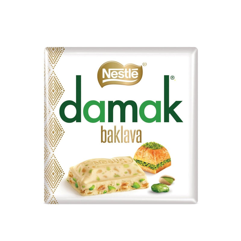 Nestle Damak White Chocolate Bar with Antep Pistachios & Baklava - 58g - Aladdin Business