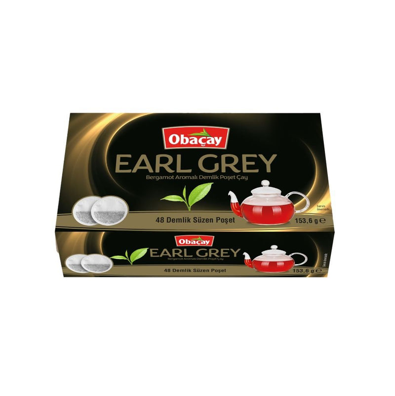 Obacay Earl Grey Tea Bags - 48 Count Box - Aladdin Business