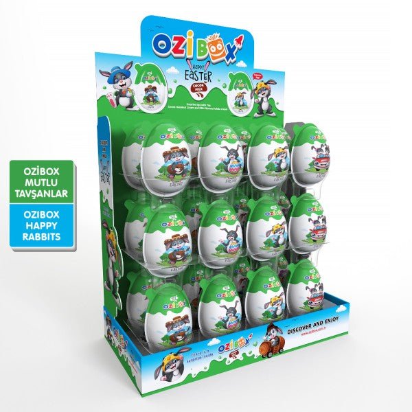 Ozibox Happy Bunnies Chocolate Surprise Egg 20g - Fun Kids' Treat - Aladdin Business