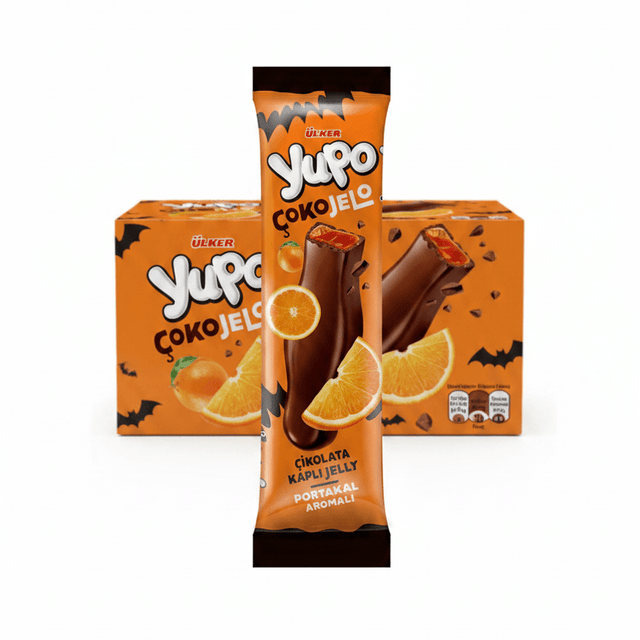 Premium Orange Jelly Chocolate Candy - 1 Case - 108 Packs x 20g Each - Aladdin Business