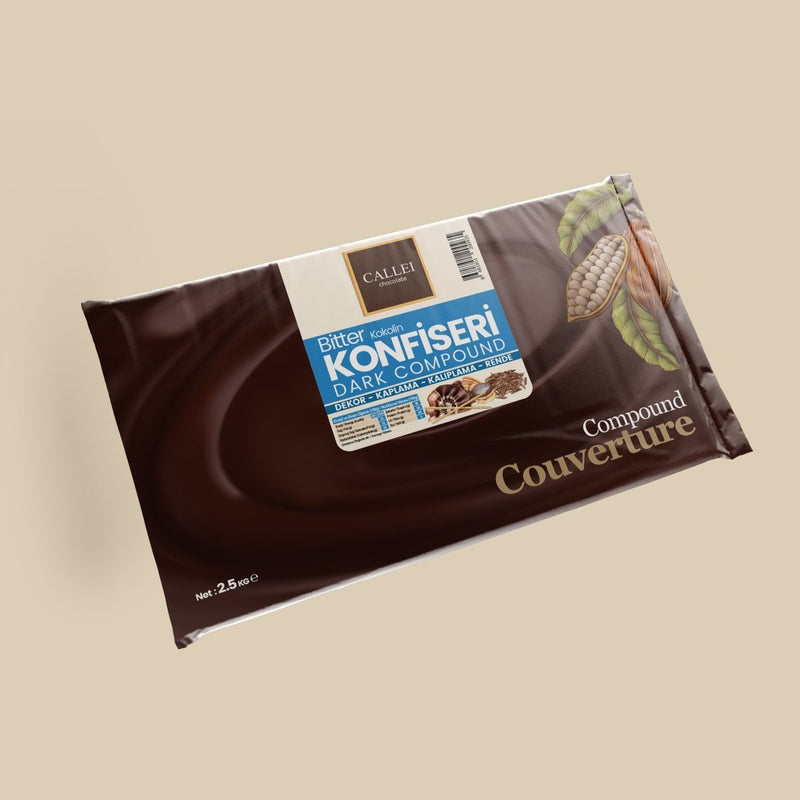 Professional Dark Chocolate Compound - 2.5kg Bulk Block for Baking & Confectionery - Aladdin Business