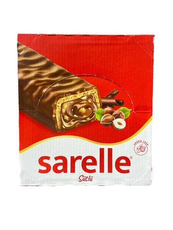 Sarelle Milk Chocolate Cream Wafer Bar, 33g (20 - Count Pack) - Authentic Turkish Treat - Aladdin Business