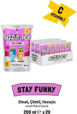 Sizzle Pop Apple Strawberry Juice 200ml - Delightful Fruit Beverage - Aladdin Business