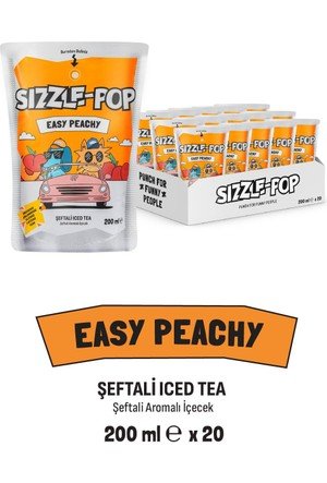 Sizzle Pop Peach Iced Tea - Refreshing 200ml Ready - to - Drink Beverage - Aladdin Business